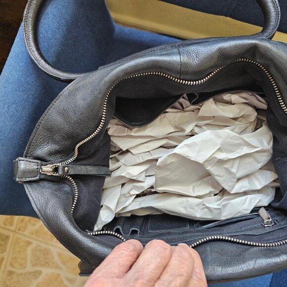 Latico Black Leather Starstruck Tote / handbag - shoulder bag crossbody Hobo - Picture 5 of 8